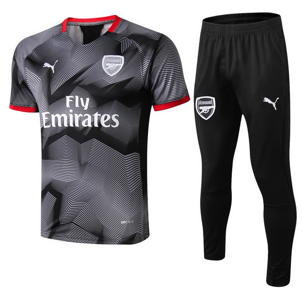 Trikot Trainingsshirt Arsenal Komplett Set 2018-19 Grau Schwarz